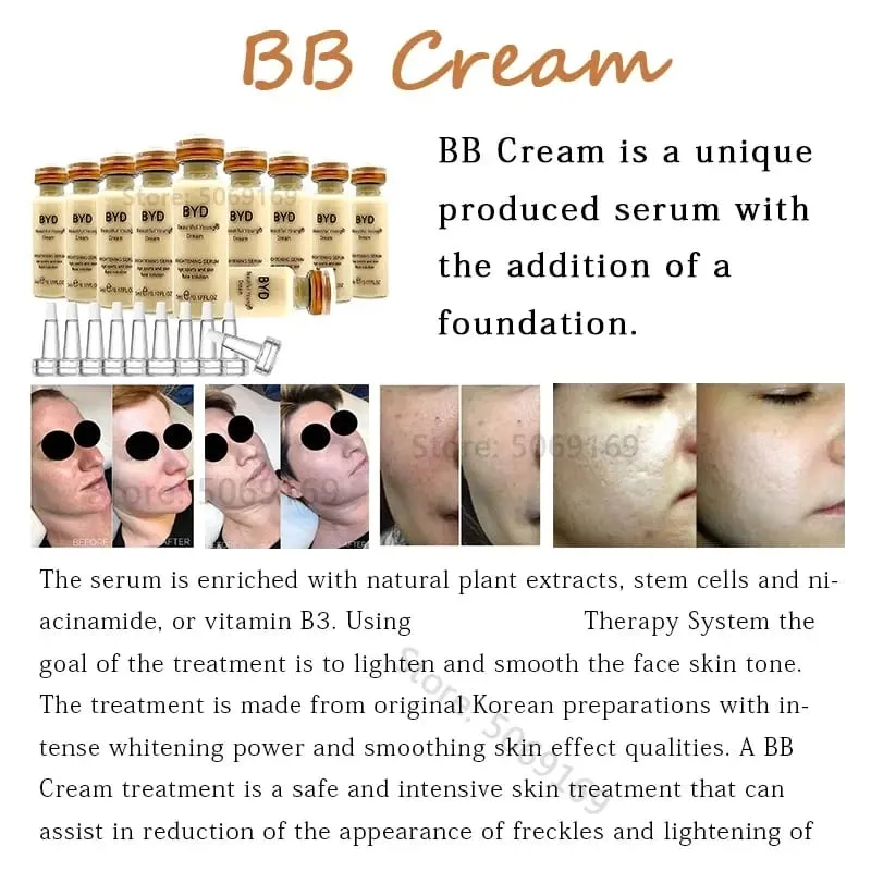 Korea 5ml Facial BB Cream Glow Permanent Foundation Cream Kit Moisturizing Rejuvenation Natural Nude Make Up Beauty Skin Care — image 4
