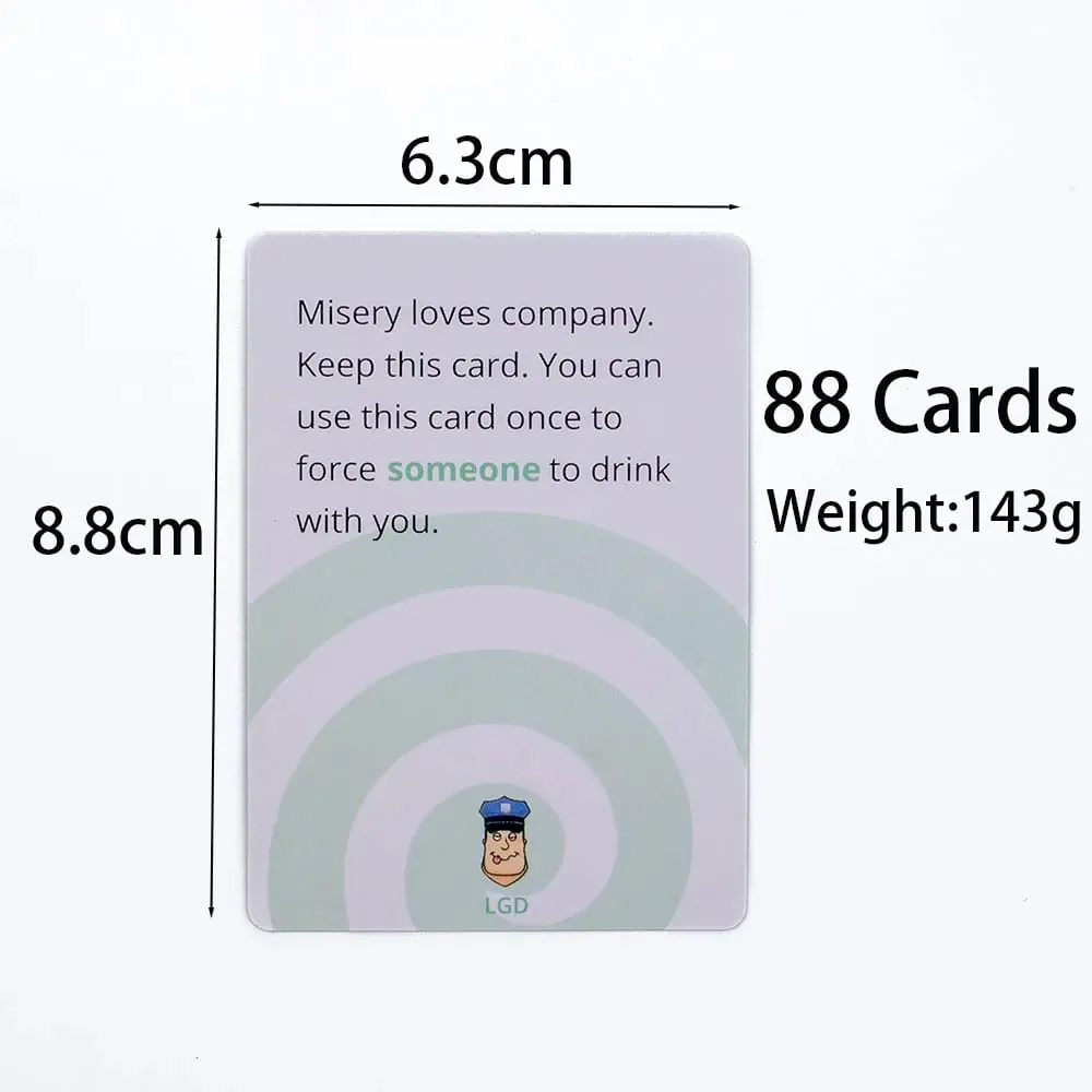 88 pcs Let's Get Drunk Drinking Card Game in Box English Version for Parties Borad Games 8.8x6.3cm