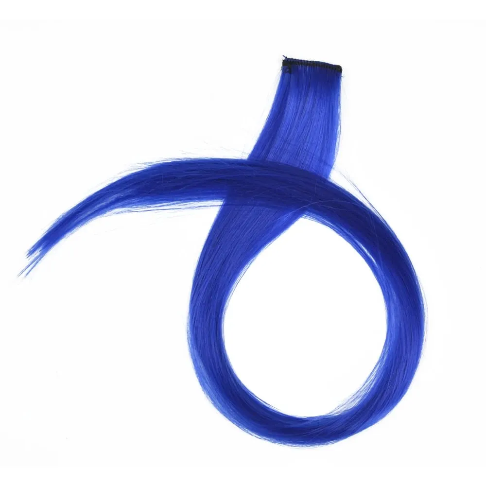 6 pçs 22 Polegada destaque peruca colorido clipe em extensões de cabelo em linha reta sintético peruca sem cola com clipe para mulher — image 6