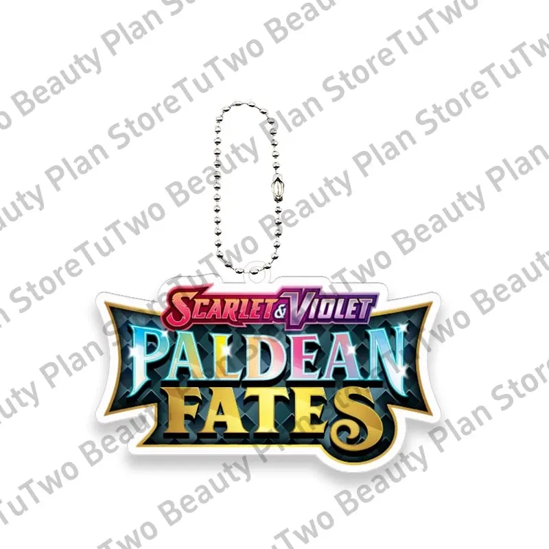 Pocket Monster Ptcg Logo Creative Acrylic Keychain Toys Scarlet and Violet Logo Diy Series Game Collection Card Pendant Kid Gift — image 16