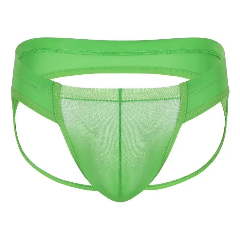 Sexy Men's G-string Thongs Transparent Underwear Mesh Breathable Backless Panties
