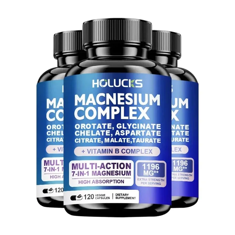 Magnesium Complex 1000mg Suplemen dengan Vitamin C E B1 B2 B6 B12 Chelated Magnesium Glycinate Malate Taurate &Citrate — image 8