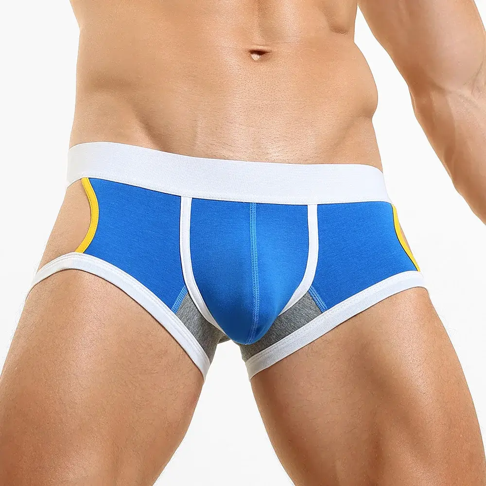 Men's Low-Waist U-Shape Flat Briefs Underwear Trendy Side-Light Design Comfortable Innerwear for Men — image 8