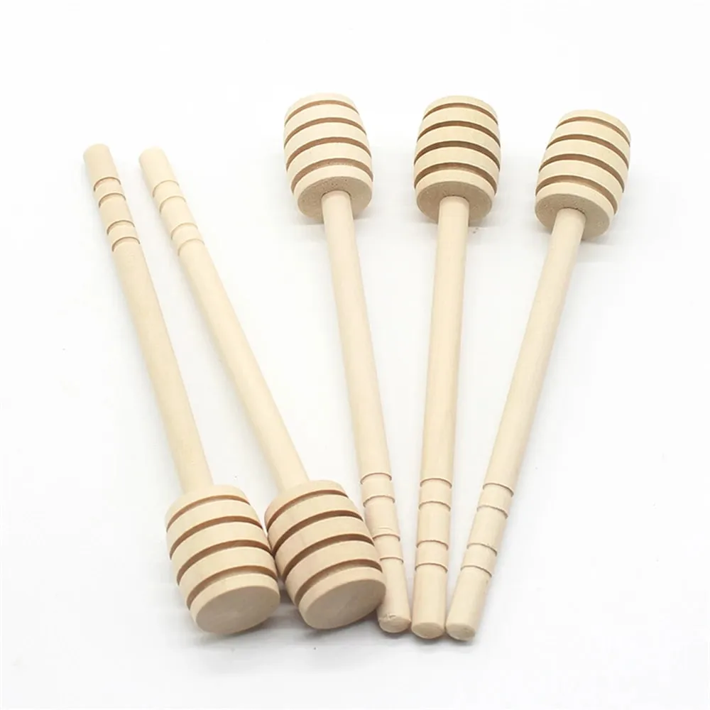 100pcs Wood Honey Dipper Stick Server for Honey Jar Dispense Drizzle Honey — image 7