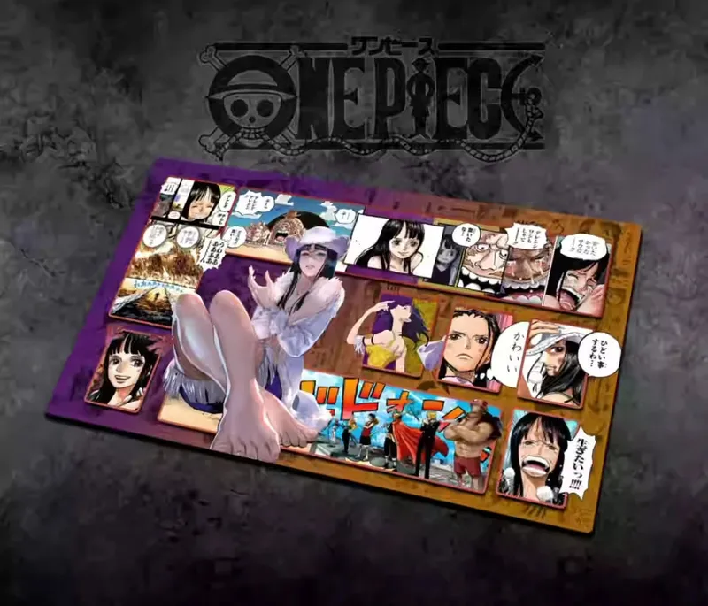 60*35cm Anime One Piece OPCG GAME Card PlayMat Comic Series New Four Emperors Teach Shankusu Buggy Luffy Chopper Collection Toys