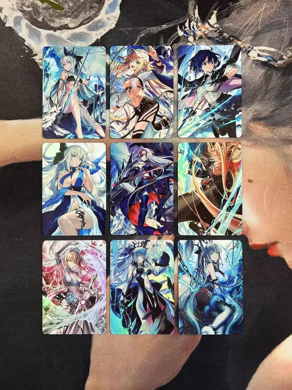 DIY Fanmade ผสม Genshin Honkai Waifu โฮโลแกรมเลเซอร์แฟลชการ์ดเกมซื้อขายสะสม — image 6