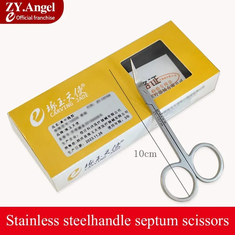 Nasal Septum Scissors 45 Degree Inclined Nose Cosmetic Instrument Inclined Scissors Nasal Surgical Tool — image 7