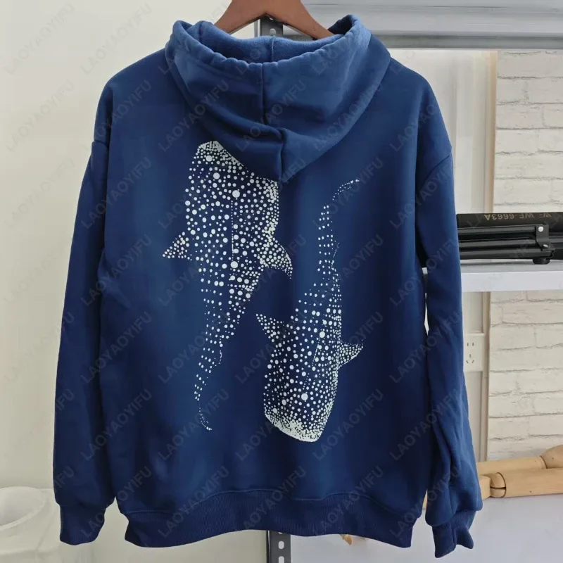 Whale Fish Sea Life Hoodie Pullover for Ocean Lovers Men Women Gift Diving Coconut Beachy Girl Autumn Fashion Sweatshirt Gifts — image 4