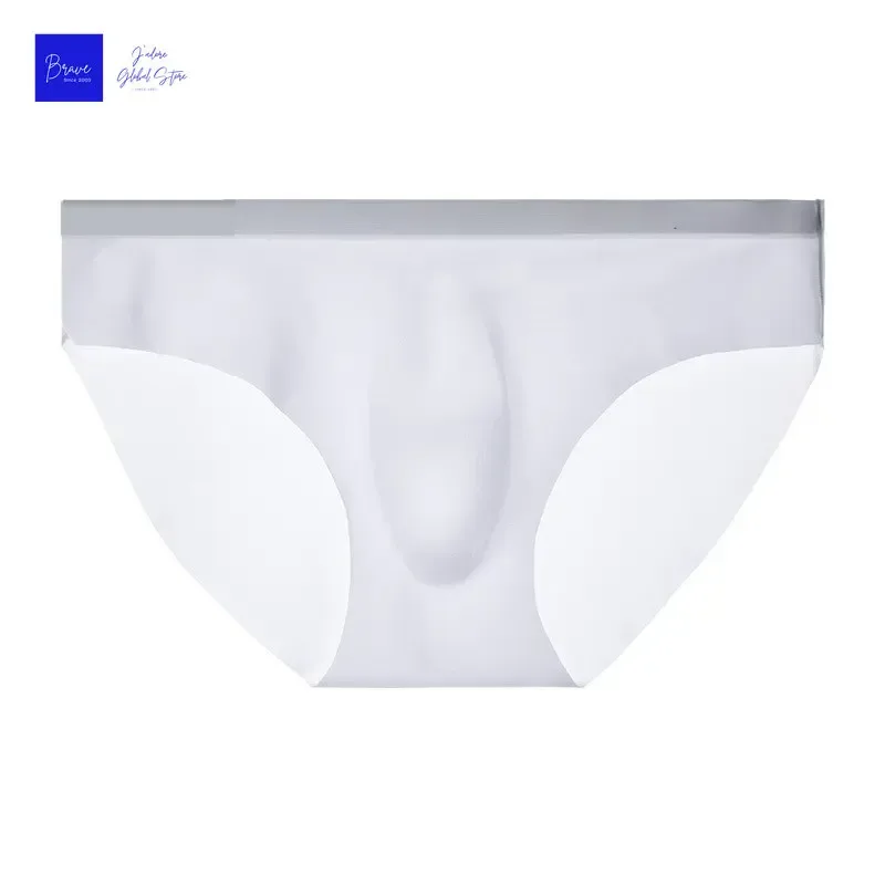 1Pc Ice Silk Sexy Men's Briefs Underpants Breathable Man Underwear Briefs Transparent Sexy Men Underwear Summer Mens Panties — image 17