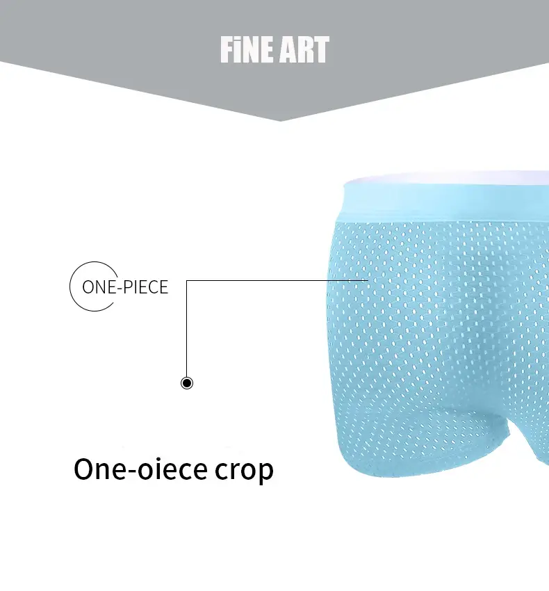 5pcs Men's Boxer Shorts Ice Silk Underwear Plus Size Underpants Cool Breathable Sexy Slim Panties Mesh Lingerie Wholesale Lots 3256809239733736 — image 6