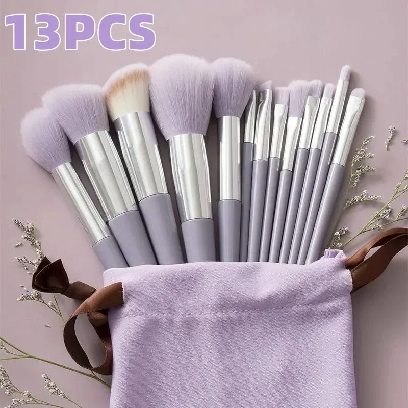 13 PCS Makeup Brushes Set Eye Shadow Foundation Women Cosmetic Brush Eyeshadow Blush Powder Blending Beauty Soft Make Up Tools — image 1