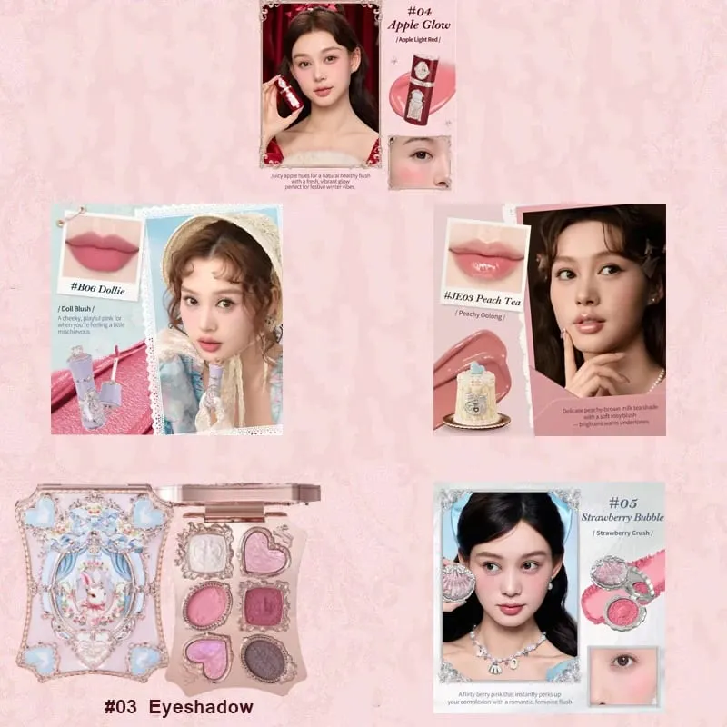 Flor sabe kit de maquiagem profissional completo conjunto de presente de maquiagem sereia anjo destaque cisne batom 5 peças conjunto — image 7