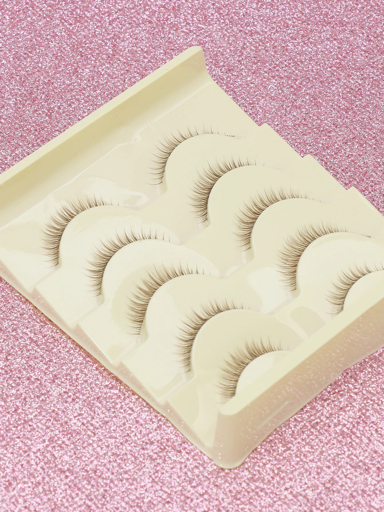 7/5 pairs brown 3D Mink Lashes Silk Eyelashes Natural Long False Eyelashes Dramatic Volume Fake Lashes Makeup Eyelash Extension