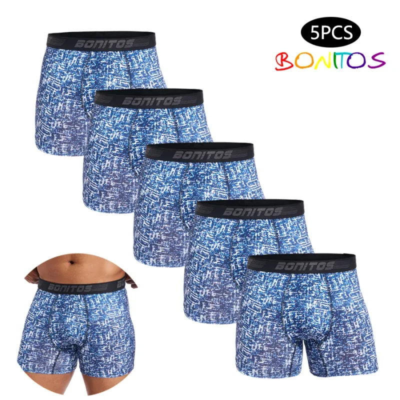 5pcs Boxers Men's Panties Breathable Boxer Shorts Men Underwear Polyester Underpants for Man High Quality Male Trunks — image 13