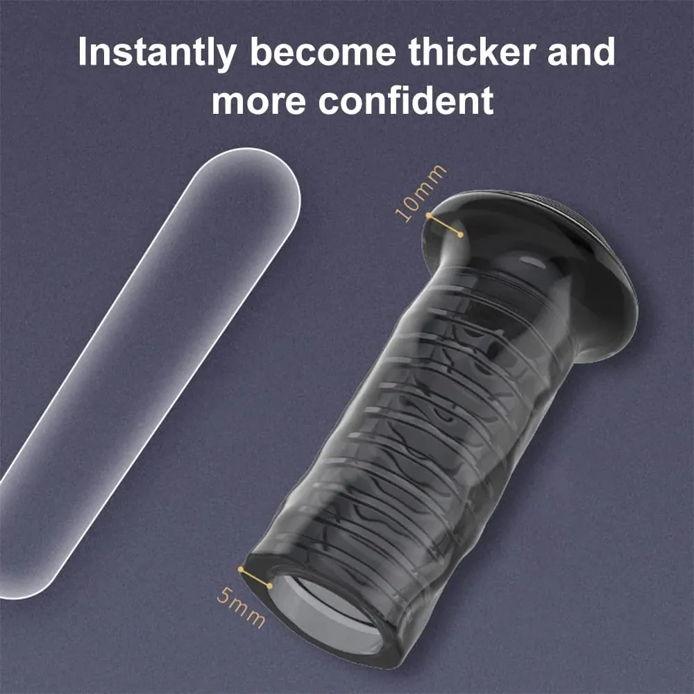 Reusable Penis Sleeve Glans Penis Enlarger Extender Delay Ejaculation Anal Butt Plug Adult Sex Toys For Men Couples Sexshop — image 3