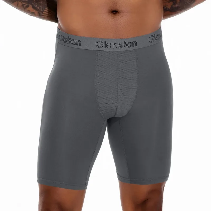 Celana Boxer Kaki Panjang Cepat Kering Warna Campuran 4 Buah Celana Dalam Pakaian Dalam untuk Rumah dan Olahraga Celana Dalam Pria Kualitas Tinggi