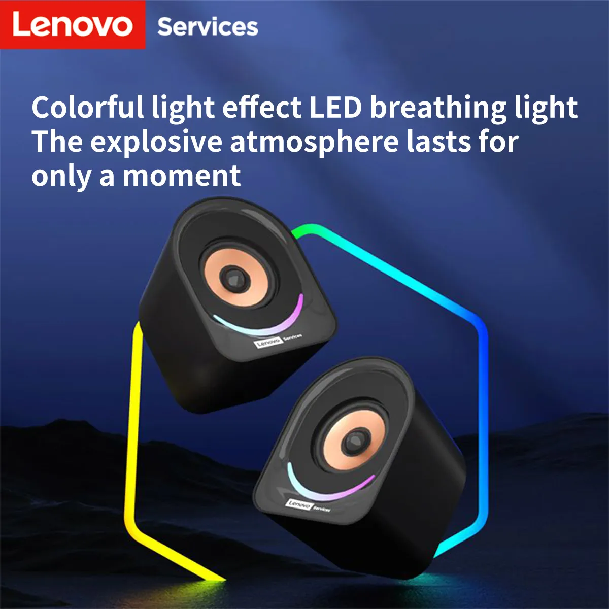 Lenovo 데스크탑 스피커 휴대용 소형 스피커 컴퓨터 스피커 데스크탑 노트북 홈 유선 미니 스피커 소형 데스크탑 멀티미디어 노트북 스피커 — image 5