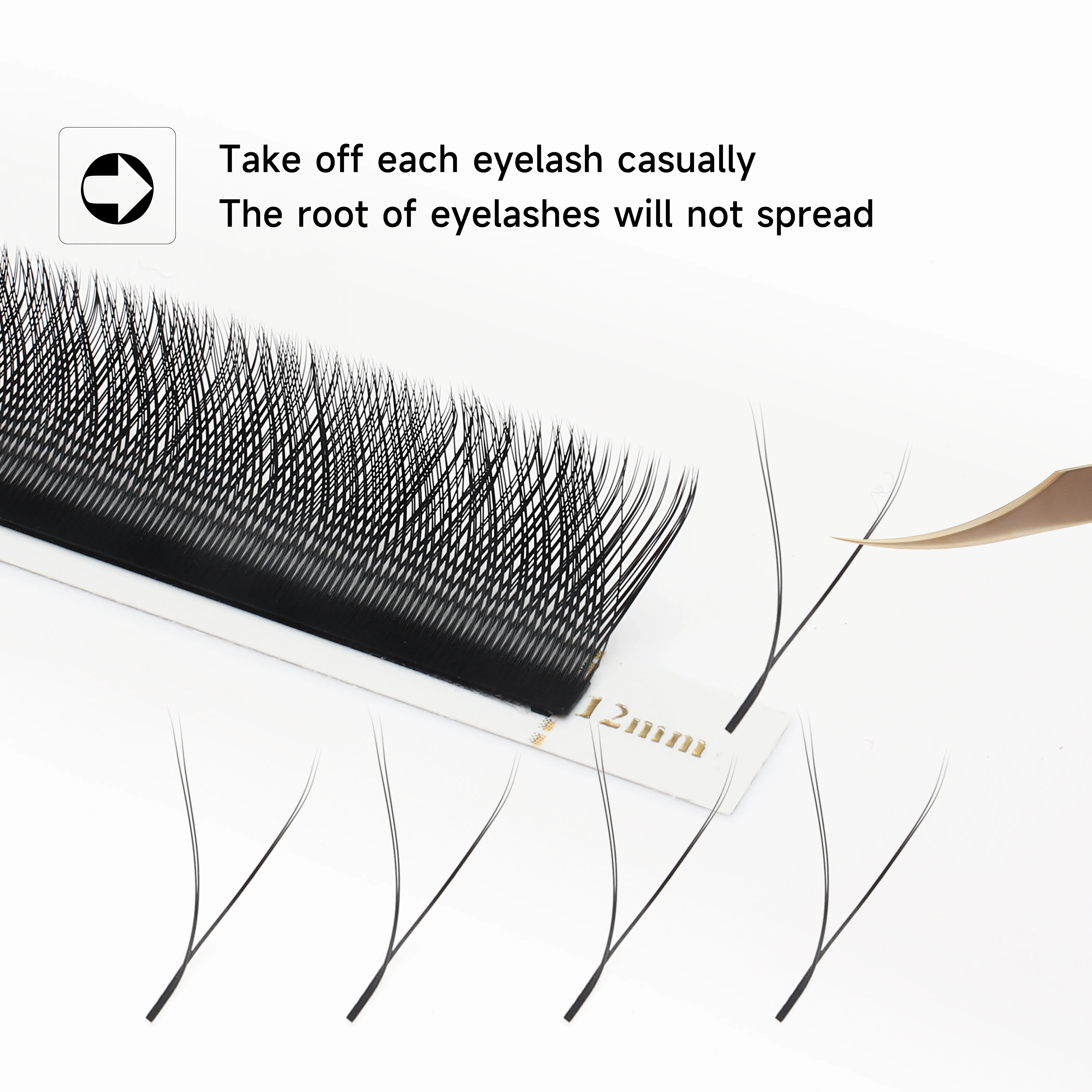 W Shaped Bloom 2D 3D 4D 5D 6D 7D 8D Automatic Flowering Premade Fans Eyelashes Extensions Natural yy Individual Lashes — image 3