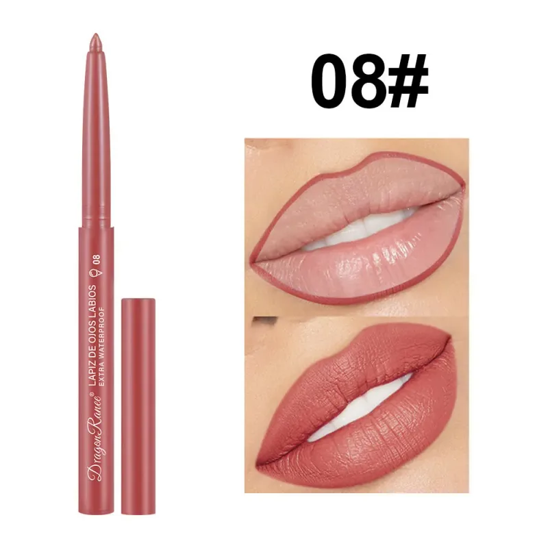 Tužka na rty Vodotěsná Tužka na rty s dlouhou výdrží Tužka na rty Matná Začátečník Automatická Tužka na rty Bean Hydratační nepřilnavé cup Lips — image 12