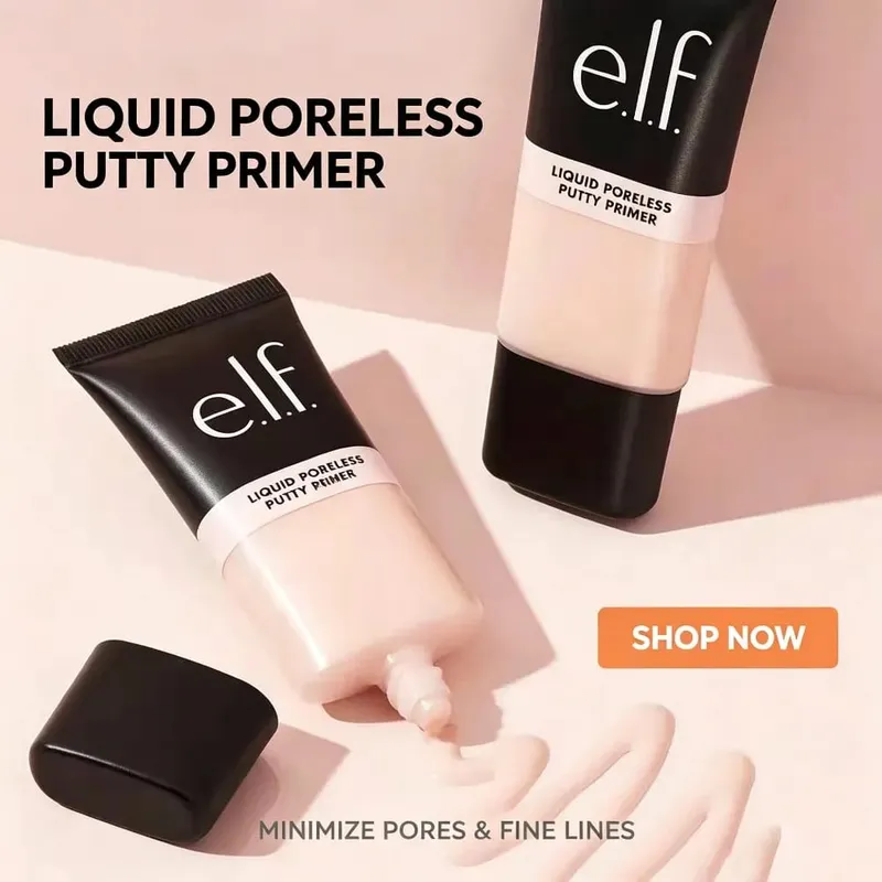 elfe. Crème d'apprêt à mastic liquide sans noyau, Texture, Base de maquillage pour le visage, minimisation des pores, contrôle du sébum, cosmétiques pour la peau impeccable — image 3