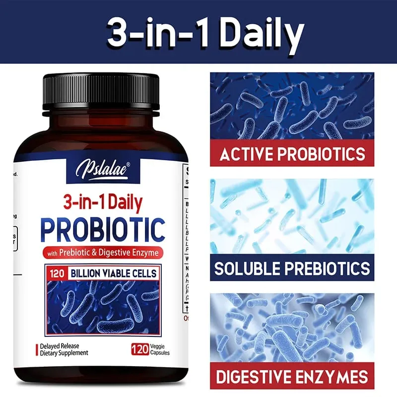 Probiotics + Prebiotics + Digestive Enzymes - Improves Digestion and Immunity Relieves Constipation Supports Intestinal Health — image 5
