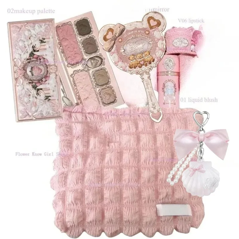 Flower Know Strawberry Cupid Collection Makeup Kit Full Professional Face Palette Blush Eyeshadow Lip Cream Solid Perfume Sets
