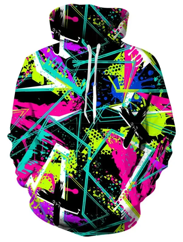 Herenhoodies Dierenkatprint 3D Patternv Herfstpullover met capuchon en zak met capuchon Streetwear Los comfortabel — image 8