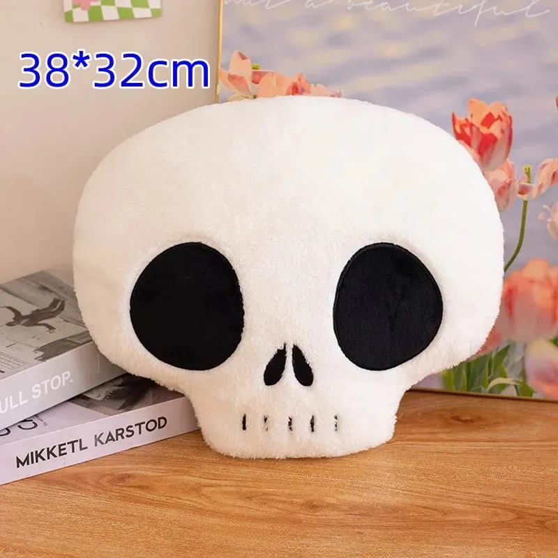 1pc Skulland & Crossbones Plush Pillow Halloween Home Decoration Toys Sofa Chair Cushion Doll