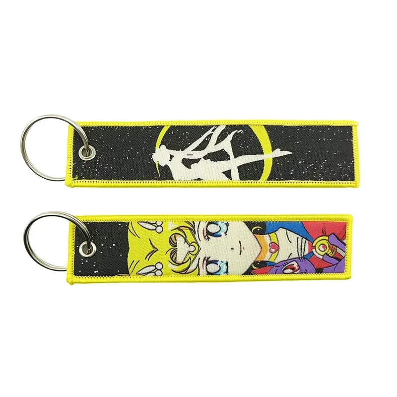 Embroidery Cool Eagle Beak Keychain Lanyard Anime Manga Series Badge Holder USB Pendant Portable Key Lanyard Accessories