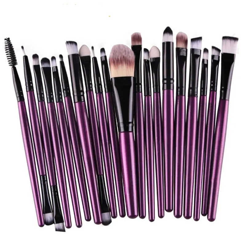 20 PCS Makeup Brush Set Eye Shadow Brush Set Foundation Brush Beauty Tools Soft Man-made Fibers Full Set Makeup Brush — image 13