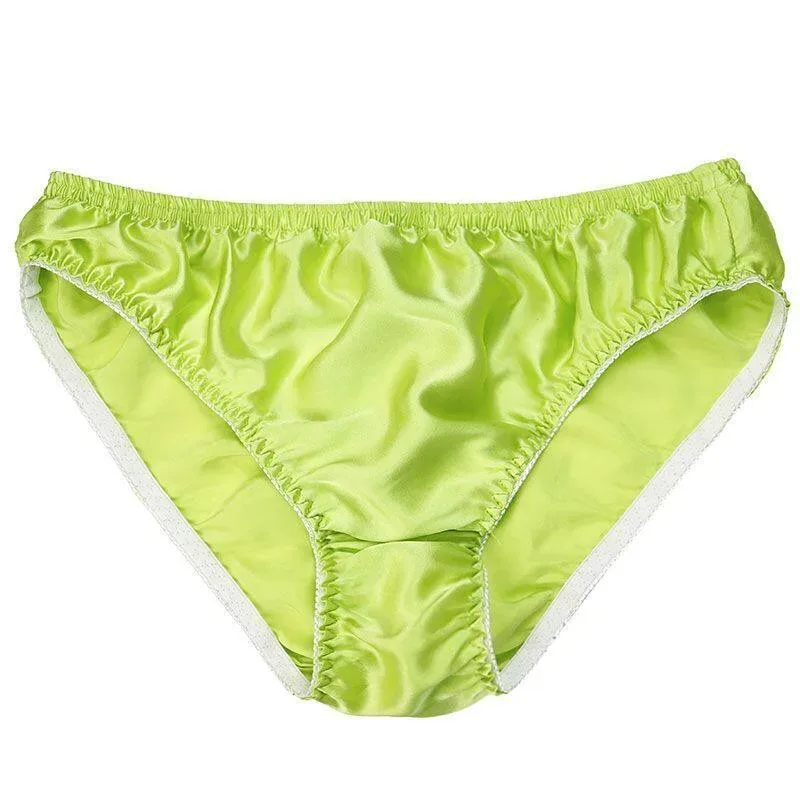Pure Silk Mens Wrinkle Briefs Breathable Male Panties 100% Mulberry Silk Trigonometric Underwear Plus Size Men Boxers Summer — image 26