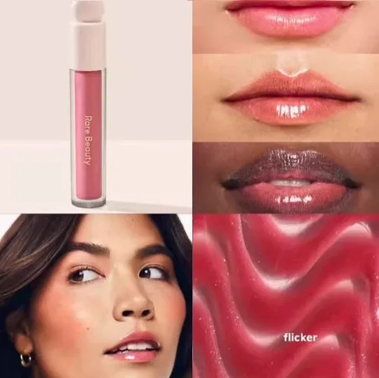 Rare Beauty Lipstick Lip Gloss Combination Set with Fine Sparkling Texture Moisturizing Lips Soft Smooth Moisturizes The Lips — image 18