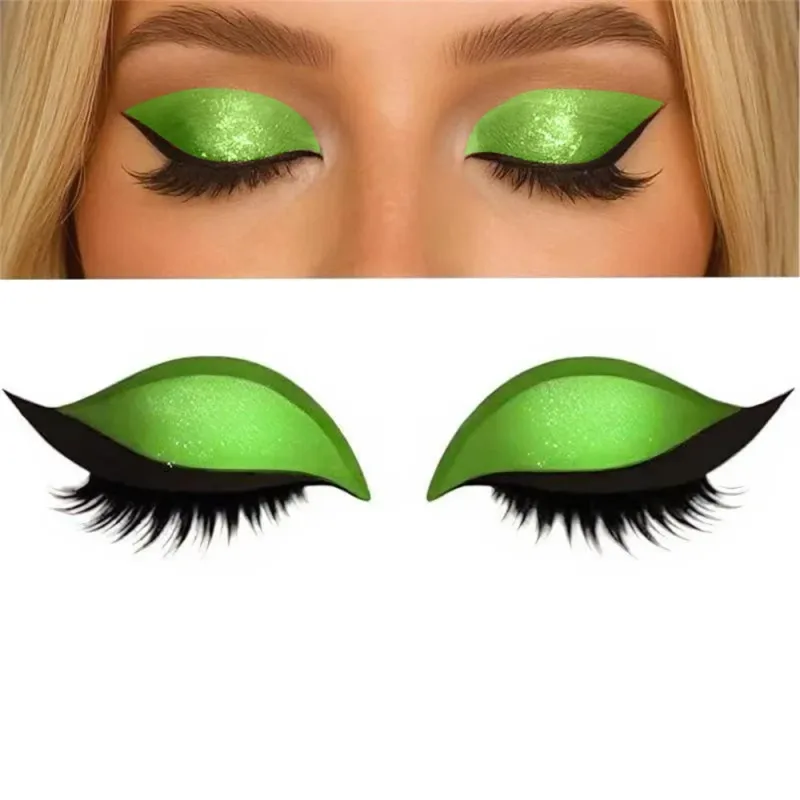 Reusable 1 Pair Lazy Eye Shadow Eyelash Patch 2-In-1 Eye Makeup Sticker With False Lashes & Shadow Waterproof Cosmetic Tools