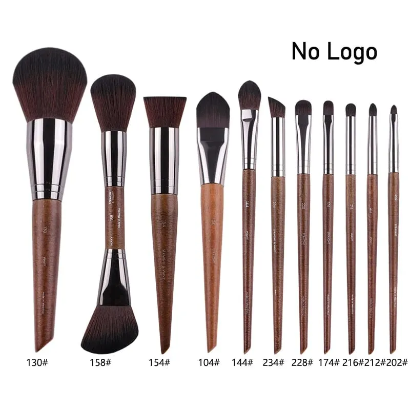 Natural wood Eye Makeup brushes whole set Pro Crease Eyeshadow Make up kit smudge highlighter eyebrow Lip lash brush practical