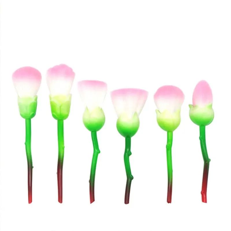 6pcs Rose Flower Shaped Makeup Brushes Set Face Foundation Colour Powder Eye Shadow Cosmetic Blush Pincel Maquiagem — image 6