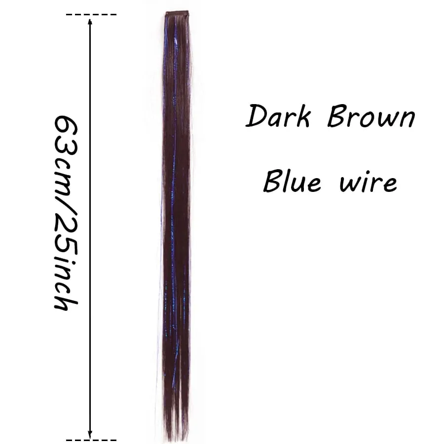 Synthetic Ear-dyed Laser Wig Piece One-card Seamless Feather Hair Extension Artifact Girl Group Stage Headdress Patch — image 9
