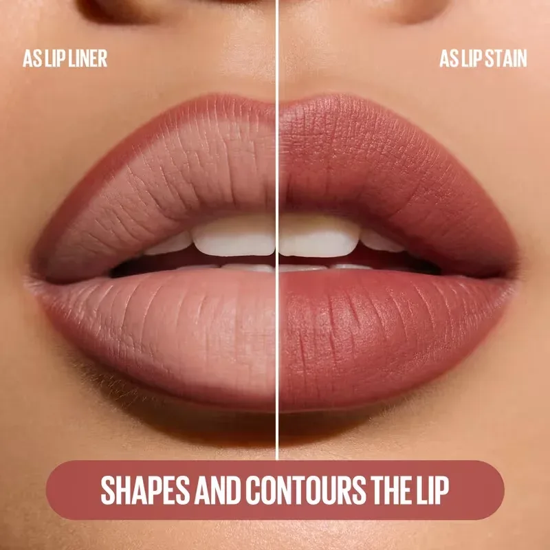 Lip Stain Flüssiger Lipliner-Markierungsstift, langlebig, wasserdicht, matt, hochpigmentiert, nacktes Lippenkontur-Make-up für Frauen — image 6