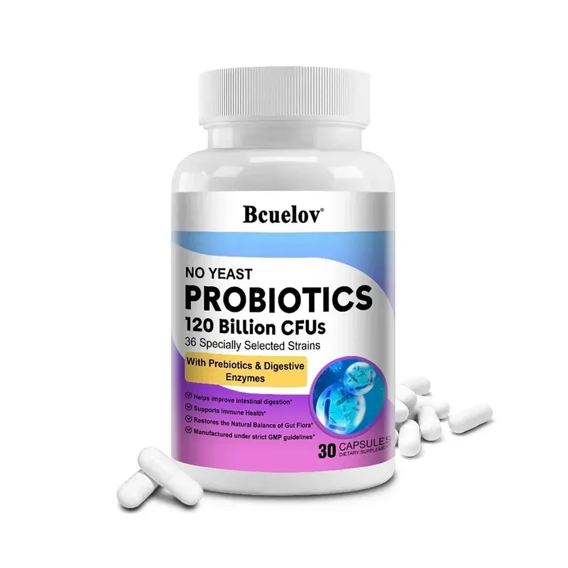 Probiotics 120 Billion CFU 36 Strains Contains Prebiotics and Digestive Enzymes for Digestion and Immune Support Vegan Non-GMO
