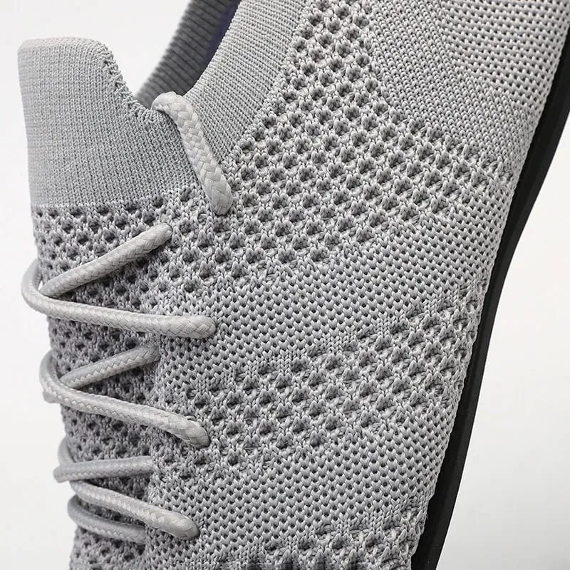 Lekkie męskie buty w stylu casual oddychające damskie buty wulkanizowane Outdoor miękkie męskie mokasyny siatkowe obuwie do jazdy zasznurowane 36-47 — image 4