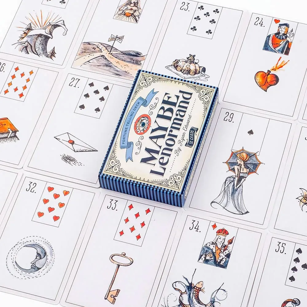 Maybe Lenormand 52 Cards Deck - Beginner-Friendly Fate Divination Tarot for Fortune Telling Party Board Game 9.7x6.3cm — image 6