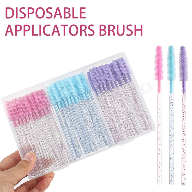 1/90/200/300 Pcs Eyelash Makeup Brush Set Silicone Eyebrow Brushes Micro Cotton Stick Lip Gloss Swab Eyelashes Extension Tools — image 3