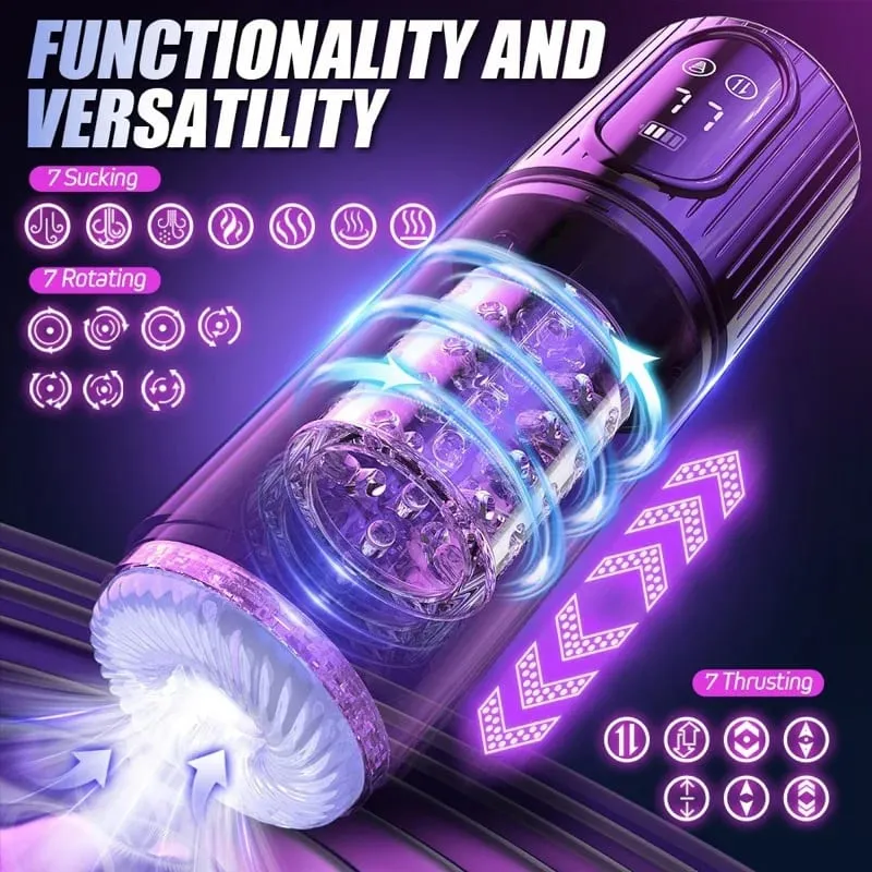 Automatische Thrusting Rotierende Männliche Masturbator Tasse Saugen Penis Pumpe Oral Simulatior Erwachsene Sex Maschinen Erotische Produkte für Männer — image 4