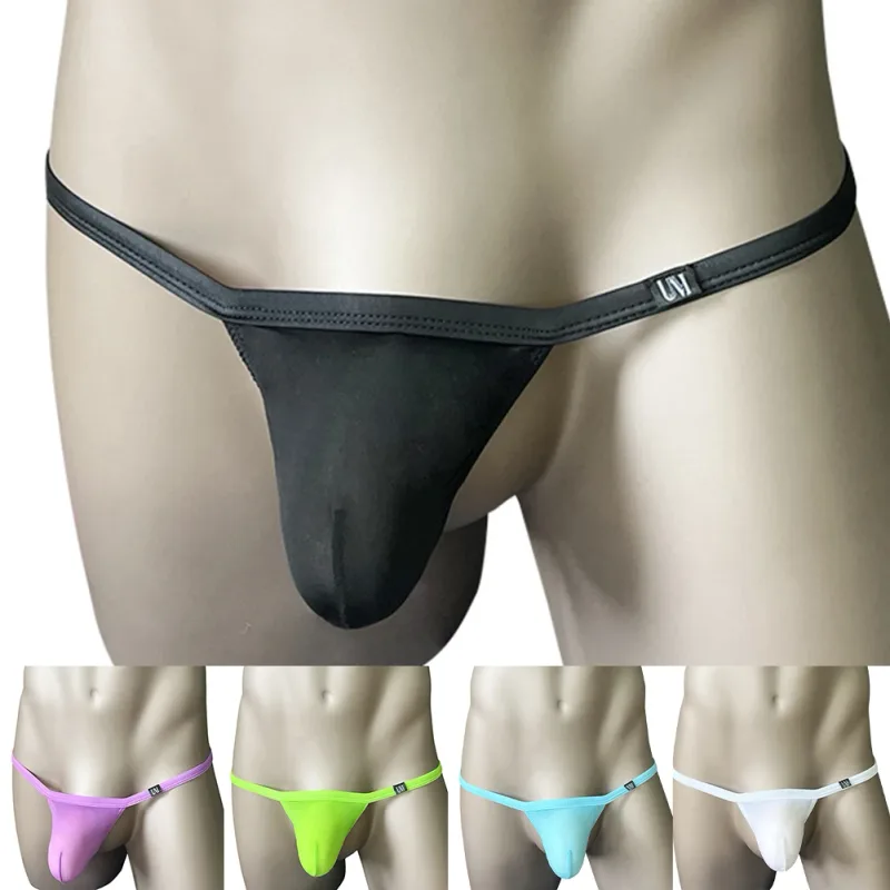 Men Low Rise Thong G-String Brazilian Underwear Sexy Tback Gay Sissy Pouch Crotchless Lifting Ring Men's Panties Underpants Men — image 7