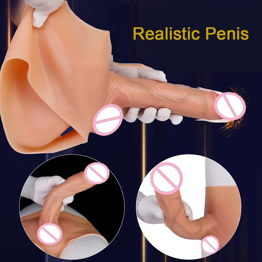 Wearable Solid Dildo Panties Silicone Strapon Realistic Penis Pants Elastic Sex Toys For Adult Women Lesbian Games Pleasure