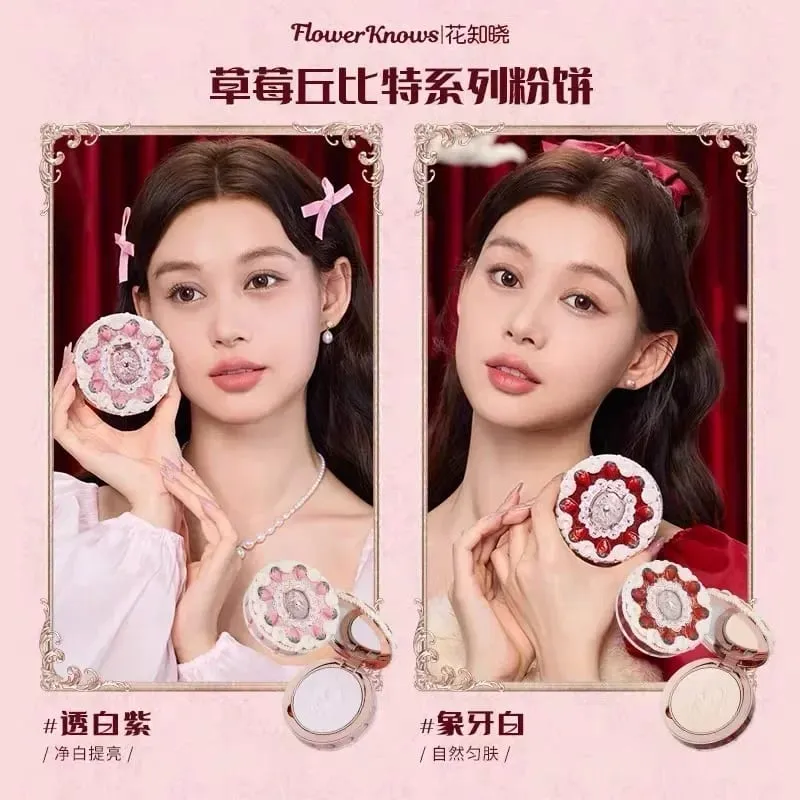 Flower Knows Strawberry Cupid Cosmetics Full Palette Lip Cream Powder Hand Cream 9-piece Set