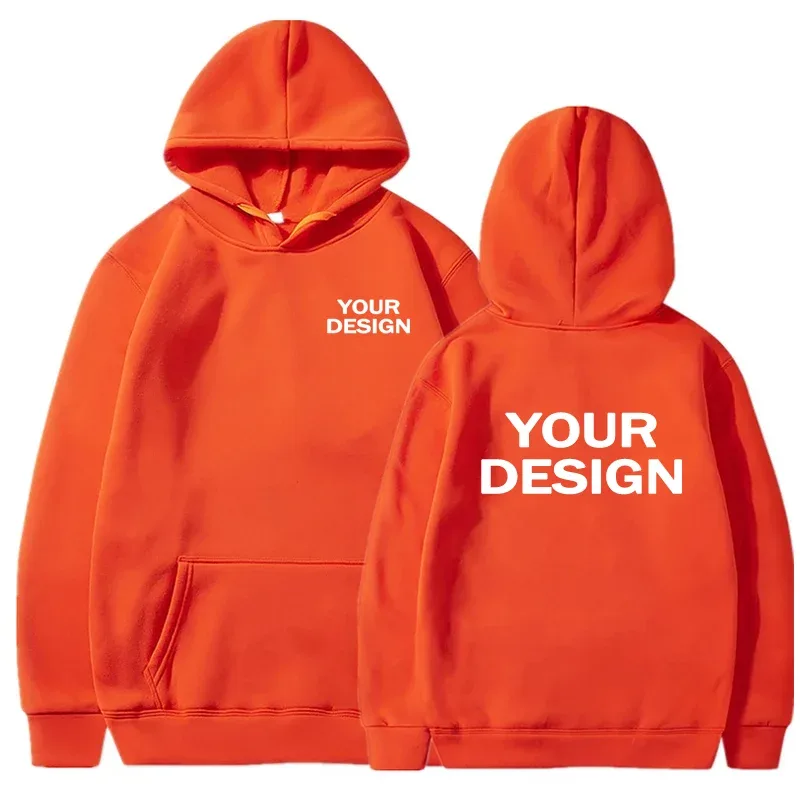 Sweat à capuche à manches longues pour hommes et femmes, imprimé personnalisé, ample, tenue décontracté, couleur unie, personnalité, Streetwear — image 11