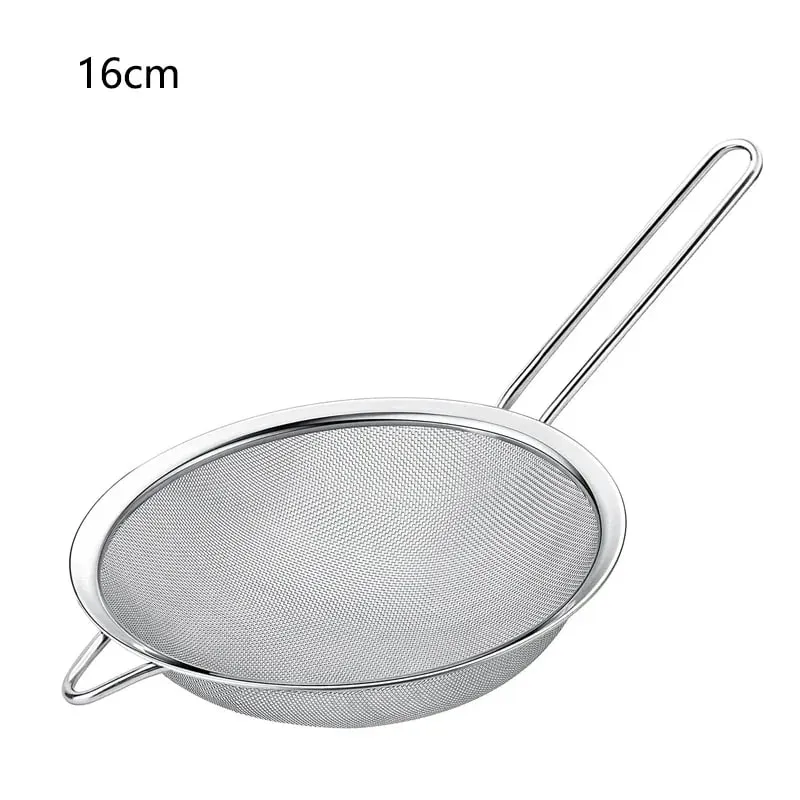 1-3Pcs Stainless Steel Wire Fine Mesh Oil Strainer Flour Colander Sieve Sifter Pastry Baking Tools Kitchen Accessories — image 14