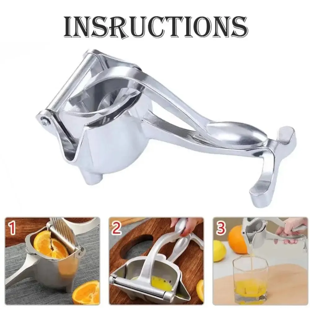 Fruit Juice Squeezer Heavy-Duty Metal Easy Manual Citrus Press Juicer Ergonomic Handle Durable Lemon Squeezer for Fresh Juice — image 3