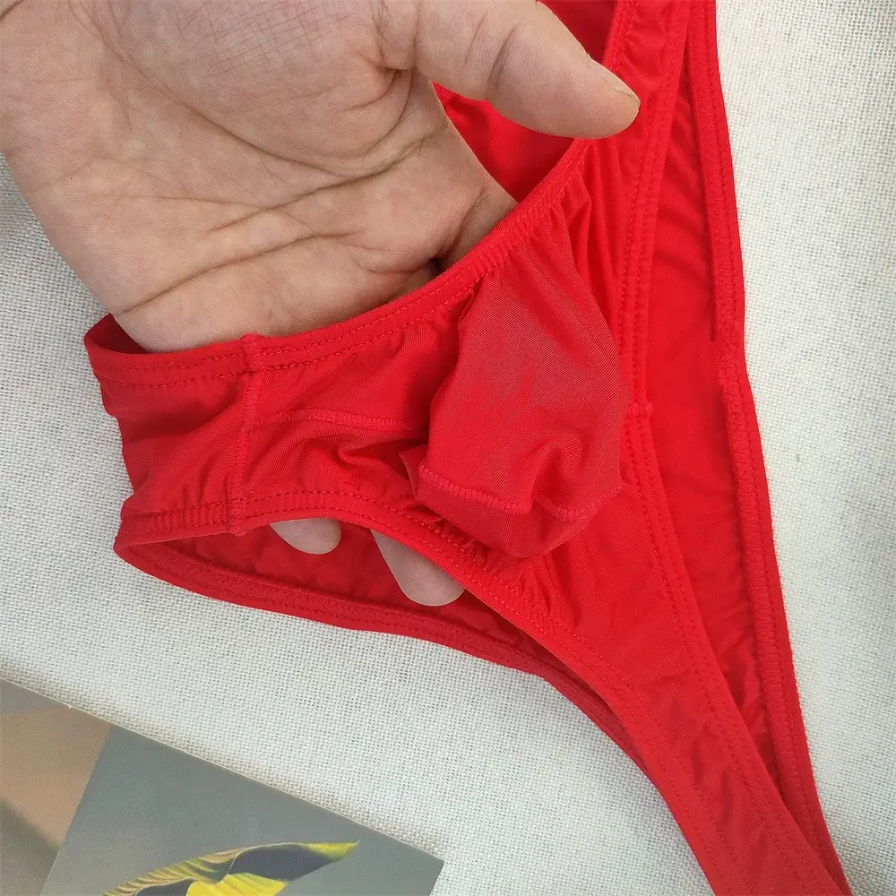 Herr Ultralåg midja Bugle Pouch Bikinitrosor Sexiga tighta Transparenta underkläder Man Is Silk Ultratunna kalsonger Plus Size