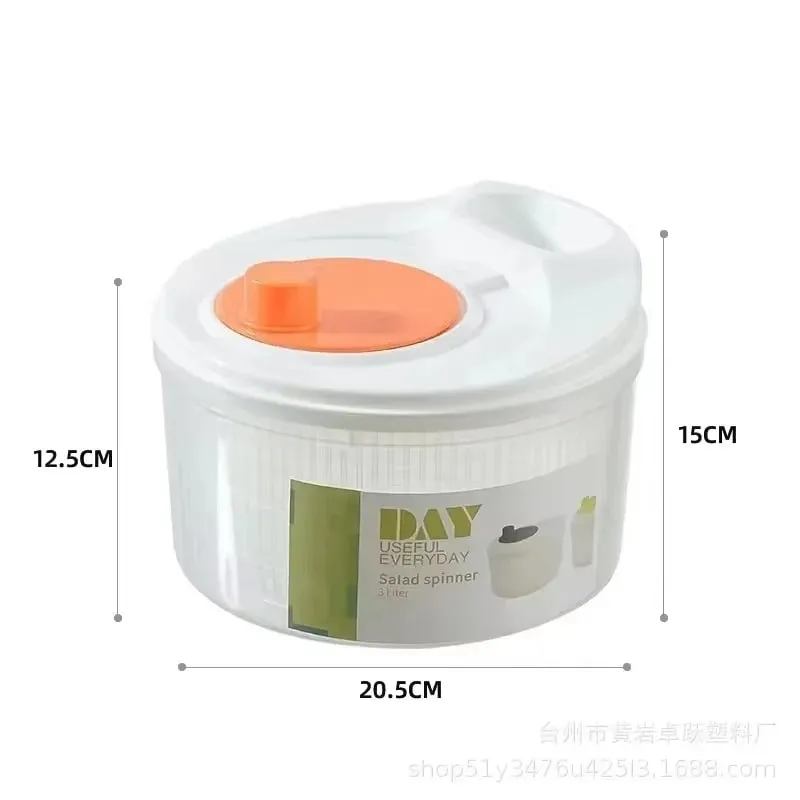 Salad Spinner Lettuce Greens Washer Dryer Drainer Crisper Strainer for Washing Drying Leafy Vegetables Kitchen Tools — image 11